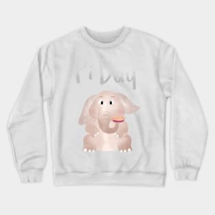 Little Pie for Elephant - Pi Day Crewneck Sweatshirt